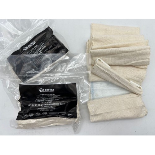 Бинт абсорбирующий эластичный медицинский с одной подушечкой (аналог израильского бандажа) в Мытищах