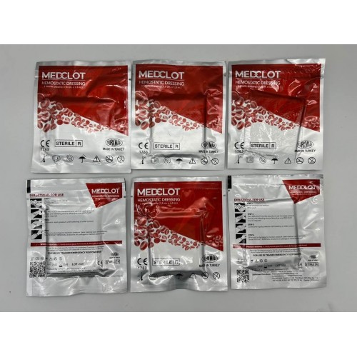 Гемостатический бинт MEDCLOT кровоостанавливающий с коалином (Турция) в Мытищах