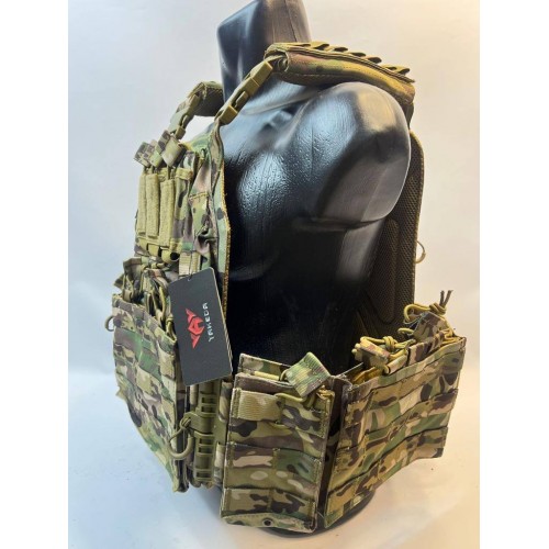 Жилет (плитник быстросъёмный YAKEDA original /разгрузка)2 с подсумками на спине в Мытищах