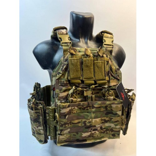 Жилет (плитник быстросъёмный YAKEDA original /разгрузка)2 с подсумками на спине в Мытищах