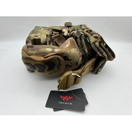 Пояс разгрузочный YAKEDA тактический с подсумками в Мытищах