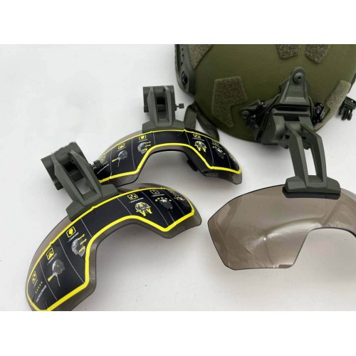 Откидные флип очки с кронштейном на шрауд для тактического шлема в Мытищах