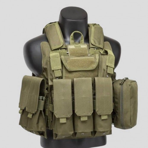 Тактический разгрузочный жилет «5 / пять карманов» с подсумками Tactical Molle Plate Carrier для съемных бронепластин в Мытищах