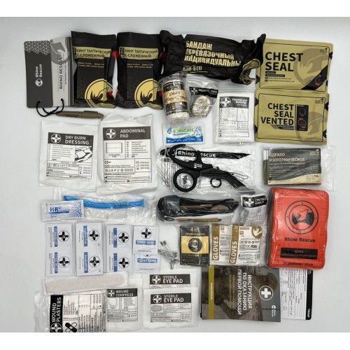 Военная тактическая аптечка “RHINO RESCUE” 30в1 в Мытищах